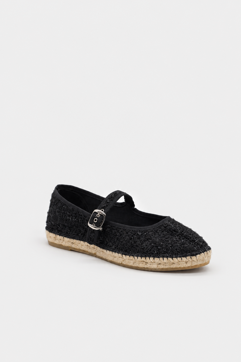 PEPA - merceditas de tejido bouclé negro