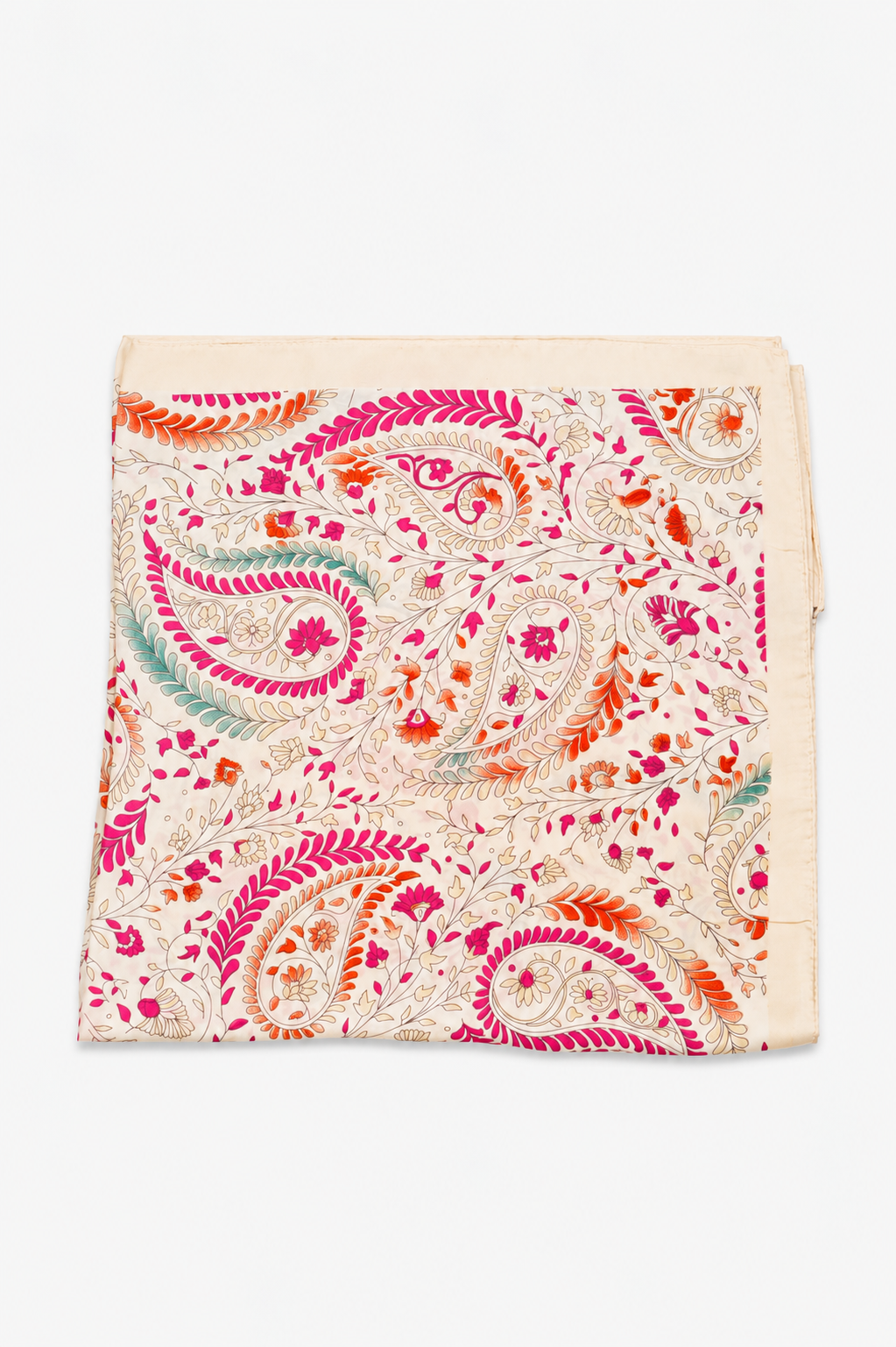 Pañuelo blanco y rosa
