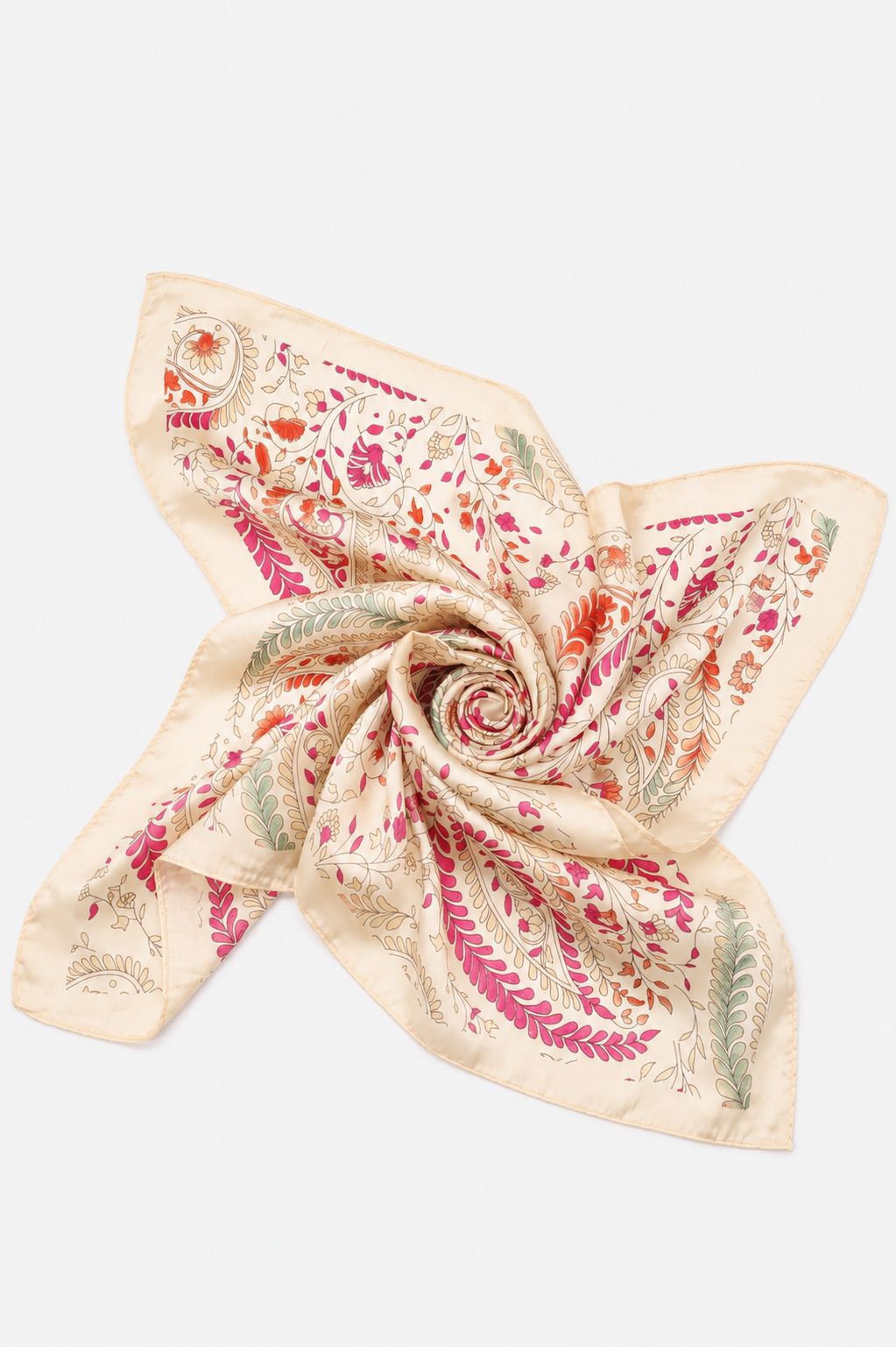 Pañuelo blanco y rosa
