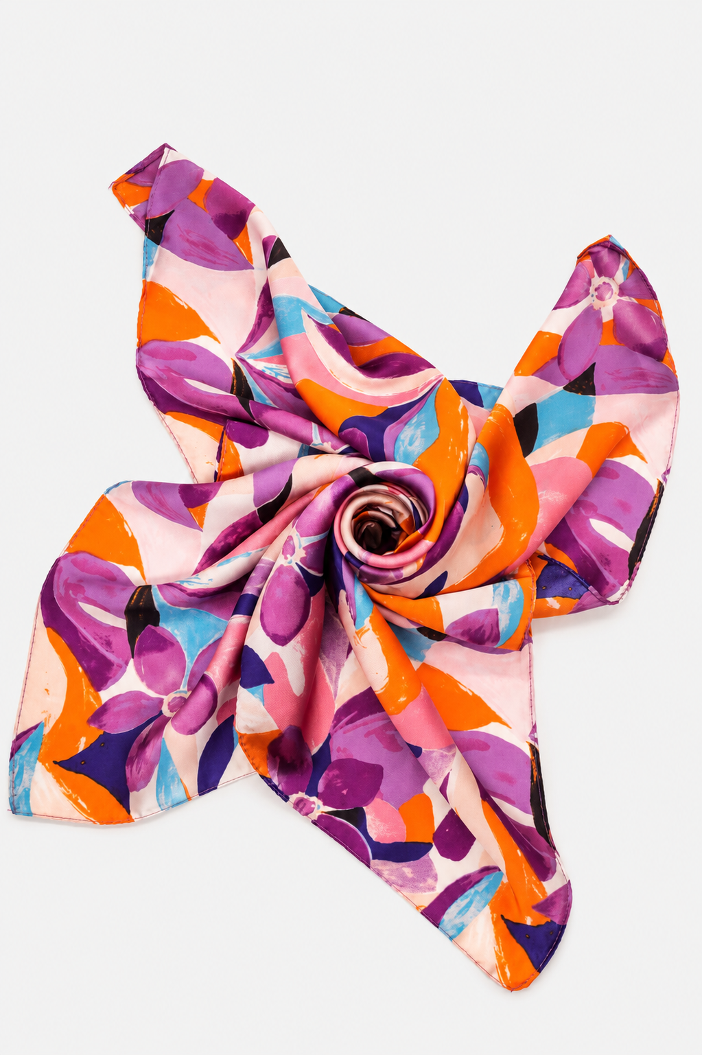 Pañuelo naranja y morado