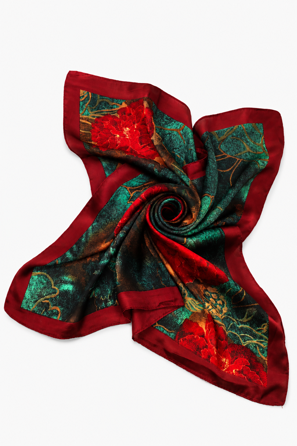 Pañuelo rojo y verde