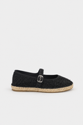 PEPA - merceditas de tejido bouclé negro