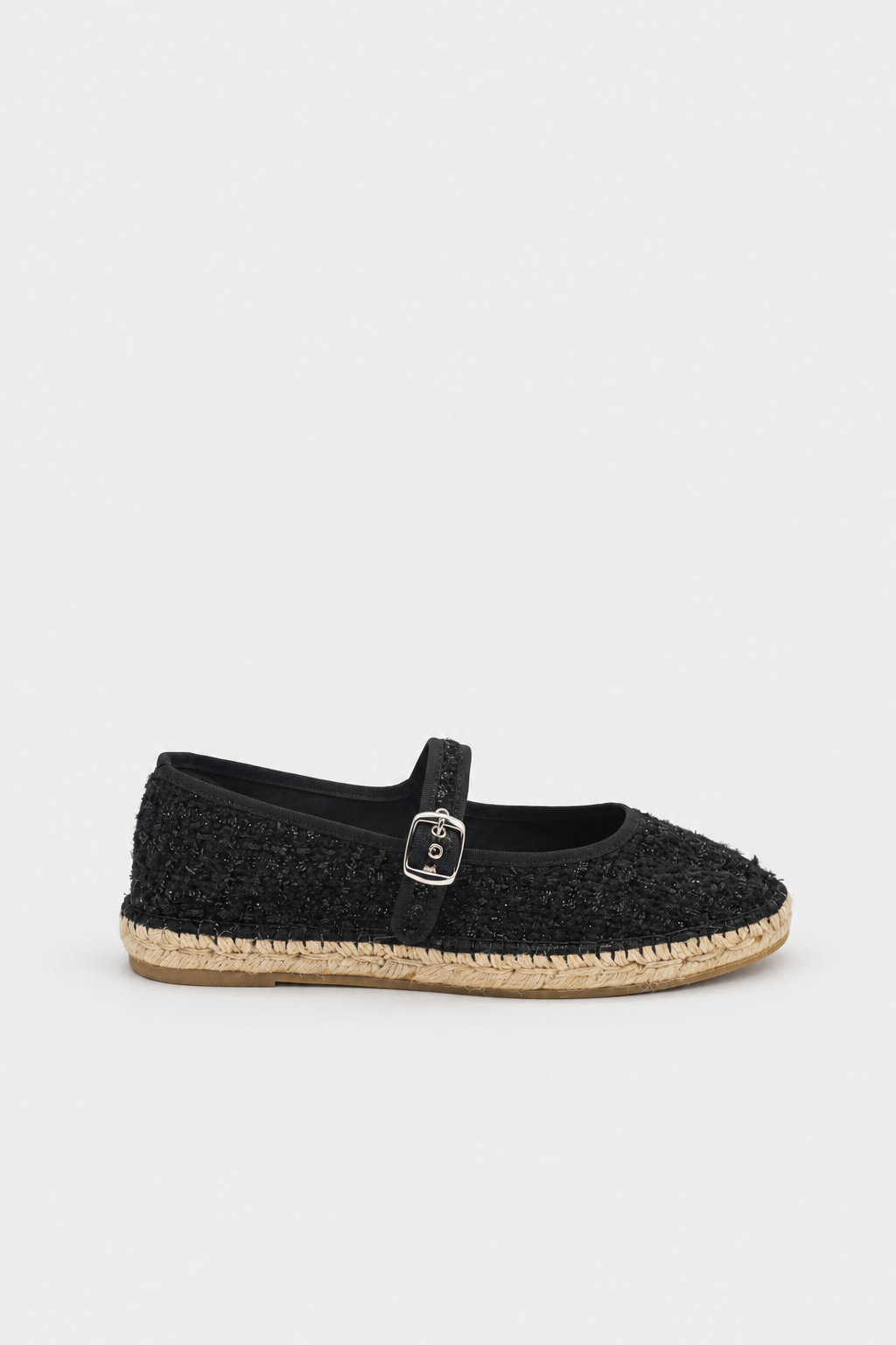 PEPA - merceditas de tejido bouclé negro