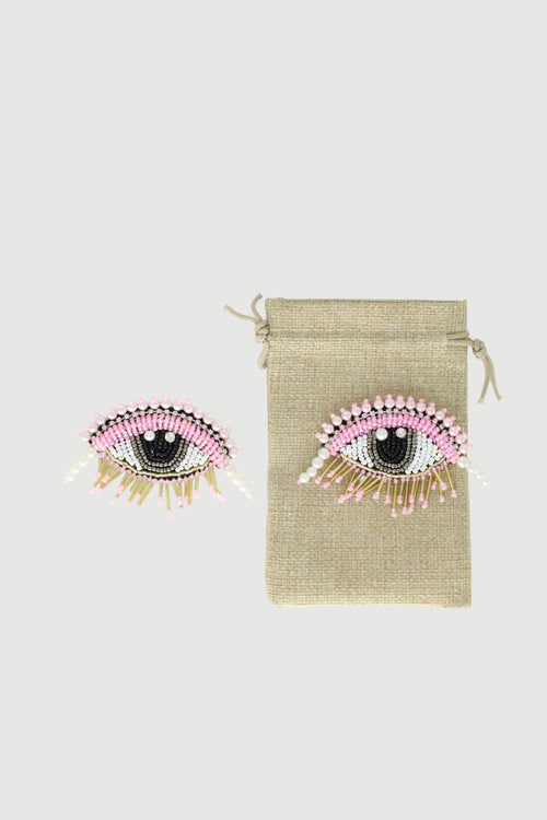BROCHE OJO ROSA