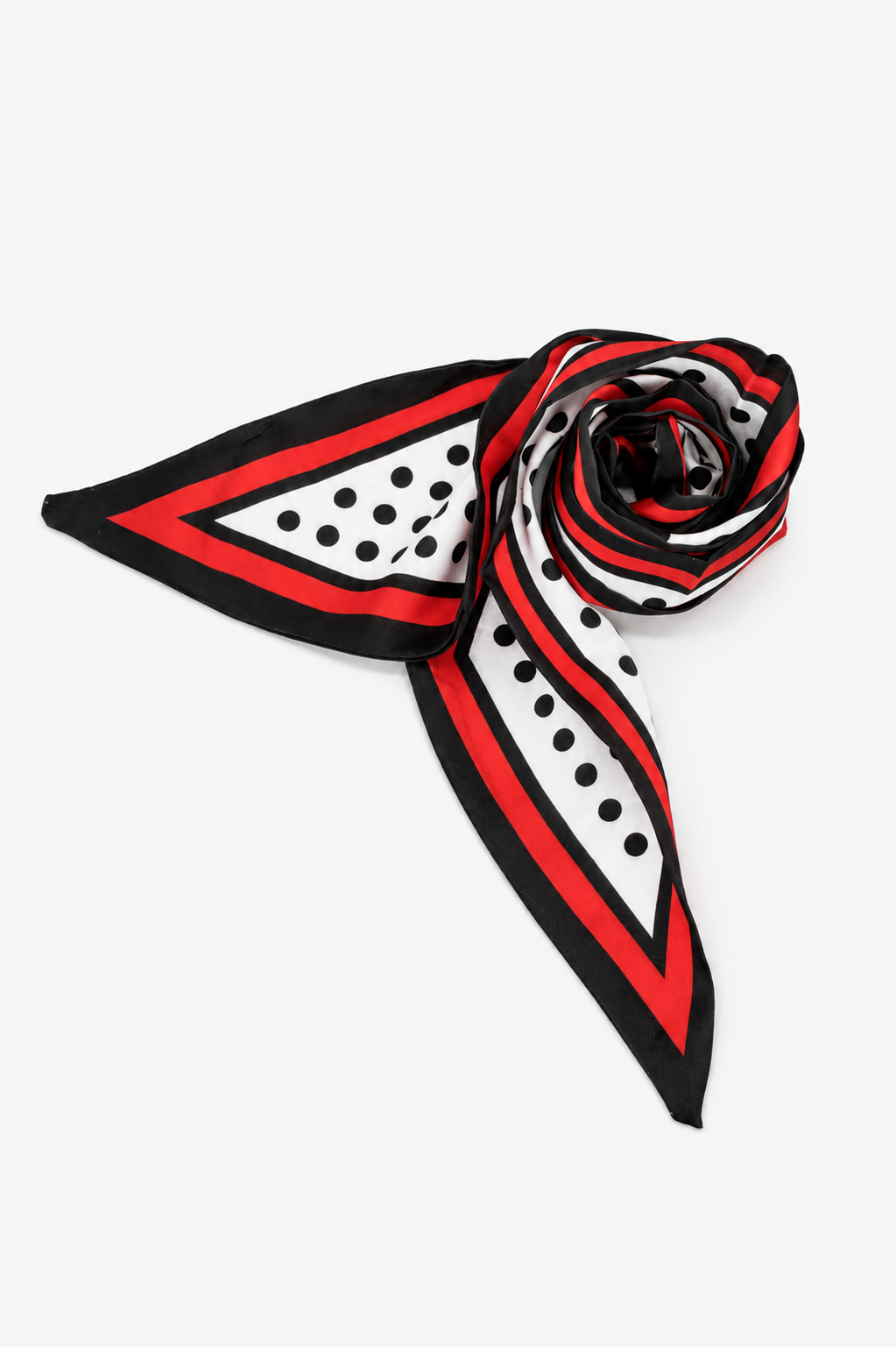 Pañuelo puntos y rayas rojas